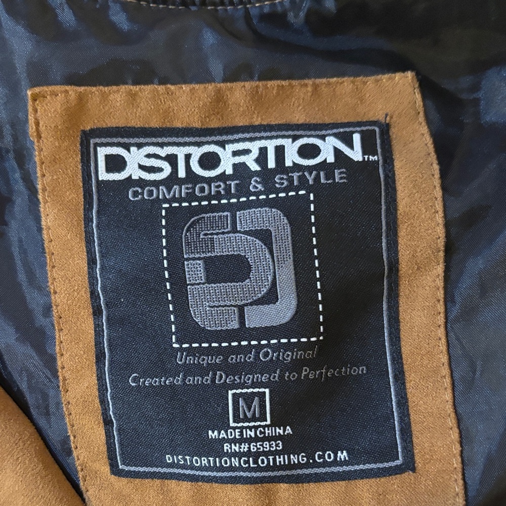 NWOT Men's Faux Suede Lightweight Bomber Jacket Size M - Picture 8 of 10
